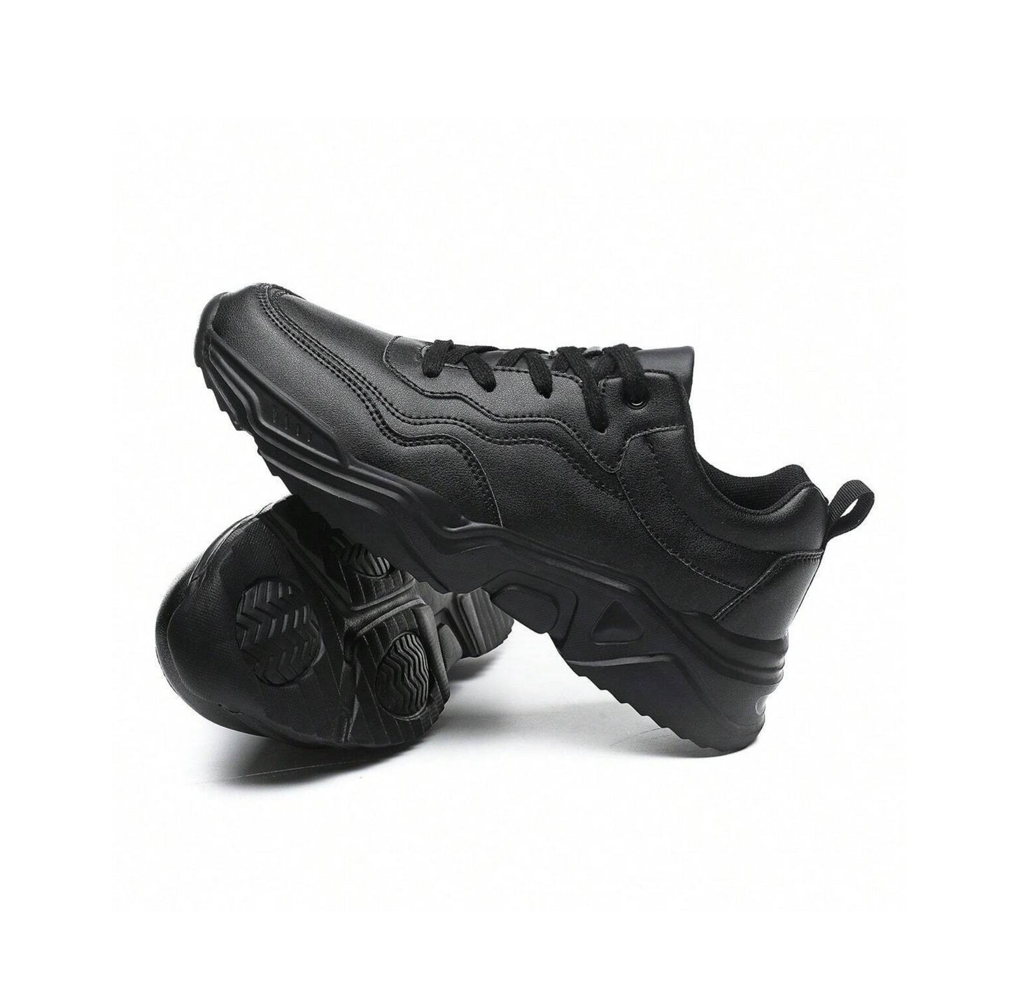 Waterproof Black Leather Shoes